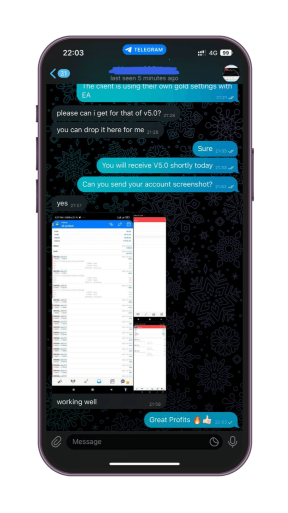 Forex Miner EA client feedback 4